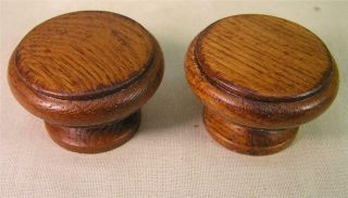 2 Golden Oak Wood Knobs Pulls Handles Cabinet Furniture Hardware
