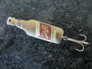 Vintage Schlitz Beer Bottle Metal Fishing Lure - 3 Inch