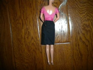 Vintage 1990 ' s Mattel Barbie Doll Black Skirt Pink Top Skirt Set 2 Piece 3