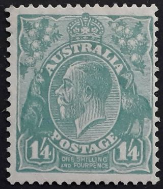 Rare 1932 Australia 1/4 - Turquoise Blue Kgv Stamp Mccofa Wmk