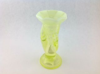 Small Single Vintage Art Deco Light Green Hand Holding Floral Vase