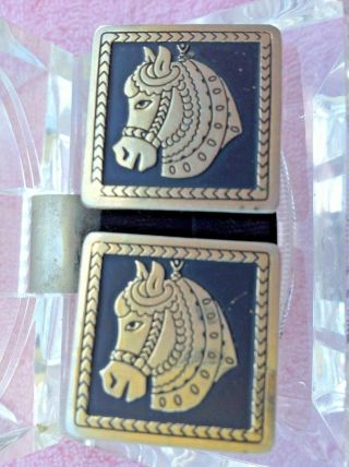 Vintage Horse Head Jewelry Cufflinks Cuff Links