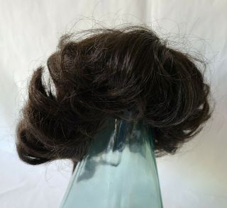 Vintage Dark Brown Short Doll Wig - Size 13/14 - Synthetic Fiber for Large Doll 3