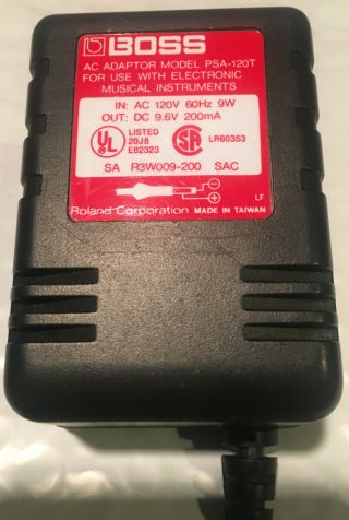 Boss Power Adaptor Psa - 120t 9v Ac Adaptor Power Supply - Boss Effects Pedals Rare