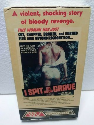 I Spit On Your Grave Wizard Video Release Camille Keaton Vhs Rare Horror