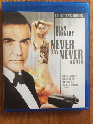 Never Say Never Again (blu - Ray Disc,  2009) Htf Oop Rare