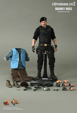 Movie Masterpiece Mms 194 The Expendables 2 1/6 Scale Barney Ross By Hot Toys
