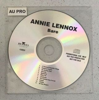 Annie Lennox Very Rare Aussie Promo Cdr Bare 2003 Pavement Crack Eurythmics
