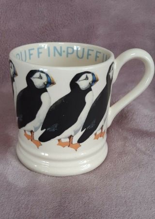 Emma Bridgewater Puffin Bird Mug 1/2 Pint Rare Discontinued
