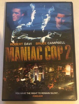 Maniac Cop 2 Ii (dvd,  2007) Rare Oop Horror Usa Region 1 Bruce Campbell 1990 Vg
