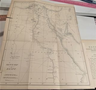 Egypt/ 1882/rare 1st Edition/four Foldout Maps/griffin W.  Vyse/fine Orig.  Binding