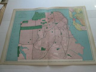 One (1) 1923 Rand Mcnally Map,  City And County Of San Francisco