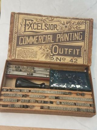 Antique Excelsior Printing Set Outfit No.  42