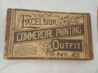 Antique Excelsior Printing Set Outfit No.  42 3