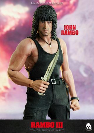 Threezero 1/6th Scale Rambo Iii John Rambo Figure Sylvester Stallone Pre - Order