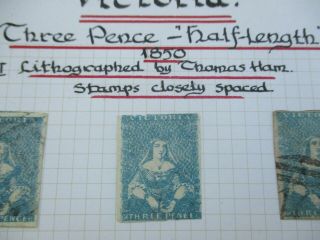 Victoria Stamps: Half Length Imperf - Rare - (h185)