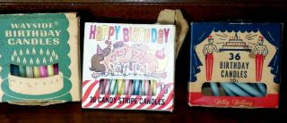 Vintage Boxes Of Birthday Candles Wayside Betty Bolling Columbia