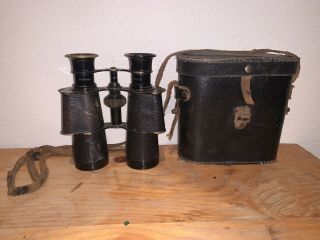 Last Rare Pre Ww1 French Army Officer Prism Binoculars