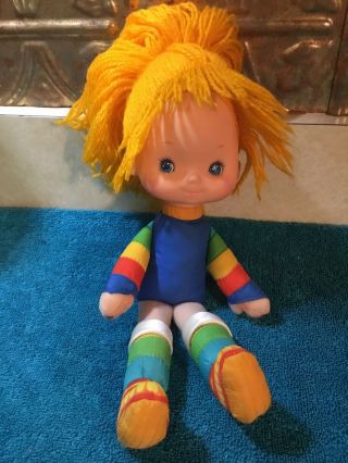 Vtg 1983 Mattel Hallmark Rainbow Brite 10” Plush Doll Great Hair