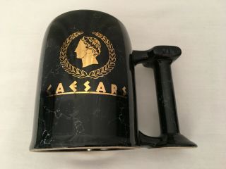 Caesars Palace Casino Las Vegas Rare Black Marble Pillar Handle Style 18 Oz.  Mug