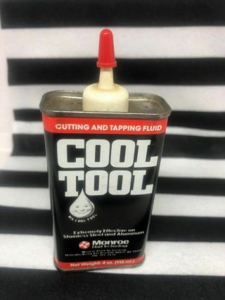 Rare Vintage Cool Tool Handy Oiler Tin Advertising Oil Can Plastic Tip And Cap