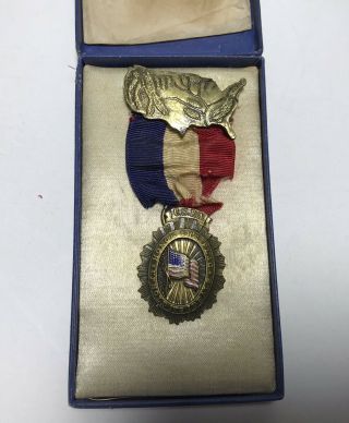 Rare Us Flag Association Honor The Flag Pin Badge Medal Wwi Era Vintage Bb & B