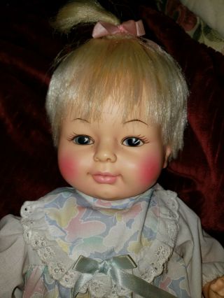 Vintage Horsman Doll 1970 3169 Blonde Vinyl Cloth 18 " S18 Rosy Cheeks Good Hair