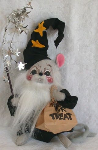 Vintage Annalee Halloween Trick Or Treat Mouse Wizard W Star Wand 1993