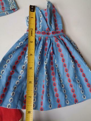 1940s Vintage Doll Clothes WINTER SKI SNOWSUIT Blue Dress fits 13 