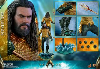 Hot Toys Aquaman Dc Comics Jason Momoa Movie 1/6 Scale 12 " Figure
