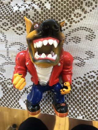 Rare Vintage 1996 Street Sharks Wise Designs Muscle Mutts Figure Toy Dog Gutter