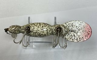 Vintage Bomber Waterdog And Papers Glitter Wood Fishing Lure 2