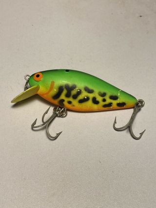 Vintage Bomber Speed Shad Screw Tail Fishing Lure Green Yellow Black Tiger