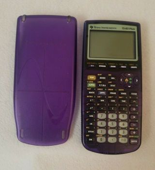 Texas Instruments Ti - 83 Plus Graphing Calculator Rare Transparent Purple Color