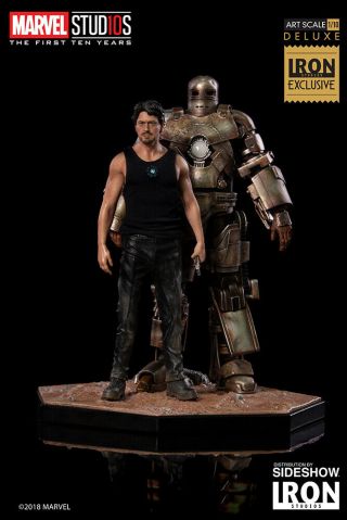 Iron Studios Tony Stark Mark I Sdcc Exclusive 1/10 Statue Marvel First Ten Years