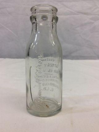 Vintage Antique Thomas A.  Edison Glass Battery Oil Bottle Bloomfield Nj 400