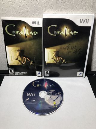 Coraline Be Careful What You Wish For (nintendo Wii 2009) Rare Complete