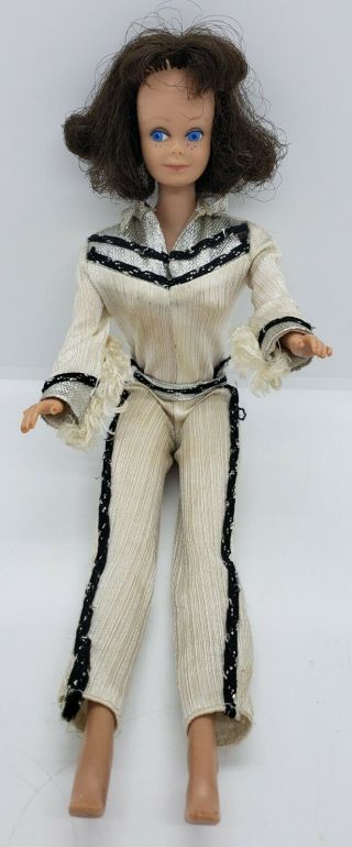 Vintage 1962 Brunette Midge Barbie Doll W/ Straight Legs Ecu