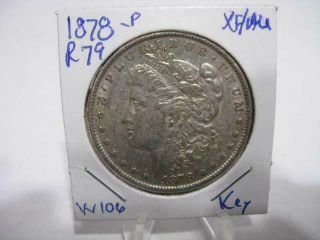 Rare Date 1878 Reverse Of 1879 Morgan Dollar Pq Xf/au W106