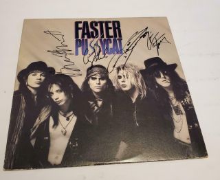 Faster Pussycat = Rare Autographed = Signed By All Members = 1987 Hard Rock