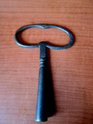 Antique French Cast Iron Clock Key Marked Number 11 (722b)