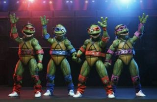 Sdcc 2020 Neca Tmnt Musical Mutagen Tour 4 Pack 7” Ninja Turtles Read