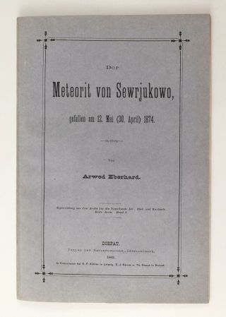 1882 Imperial Russian Meteorite Of Sewrjukowo Belgorod Book Illustrated Rare