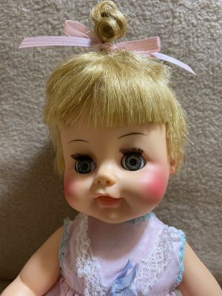 VINTAGE 1964 HORSMAN MUSICAL BABY DOLL Face Coloring PLAYS LULLABYE 12” 2