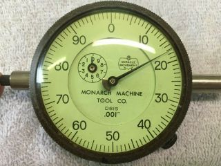 Vintage Monarch Machine Tool Dial Indicator D81S.  001 