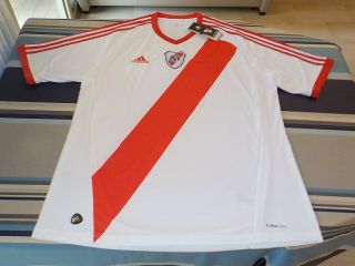 Rare River Plate Adidas Home White Shirt Carp 2010 - 11 Xl Lamela Almeyda Bnwt Vtg