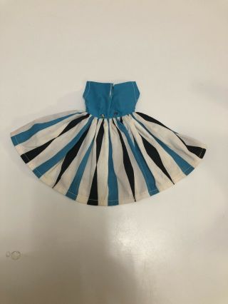 Turquoise & Black Striped Dress For Barbie Handmade One Of A Kind Vintage Style
