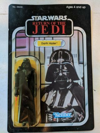 Vintage Star Wars Roj Darth Vader Action Figure Moc Unpunched Card