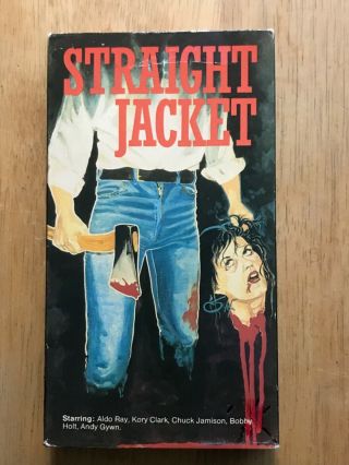 Straight Jacket Vhs Rare Horror Aldo Ray Kory Clark Full Flap Premiere Release