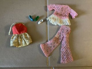 Vintage Dawn Doll Clothes And Shoes
